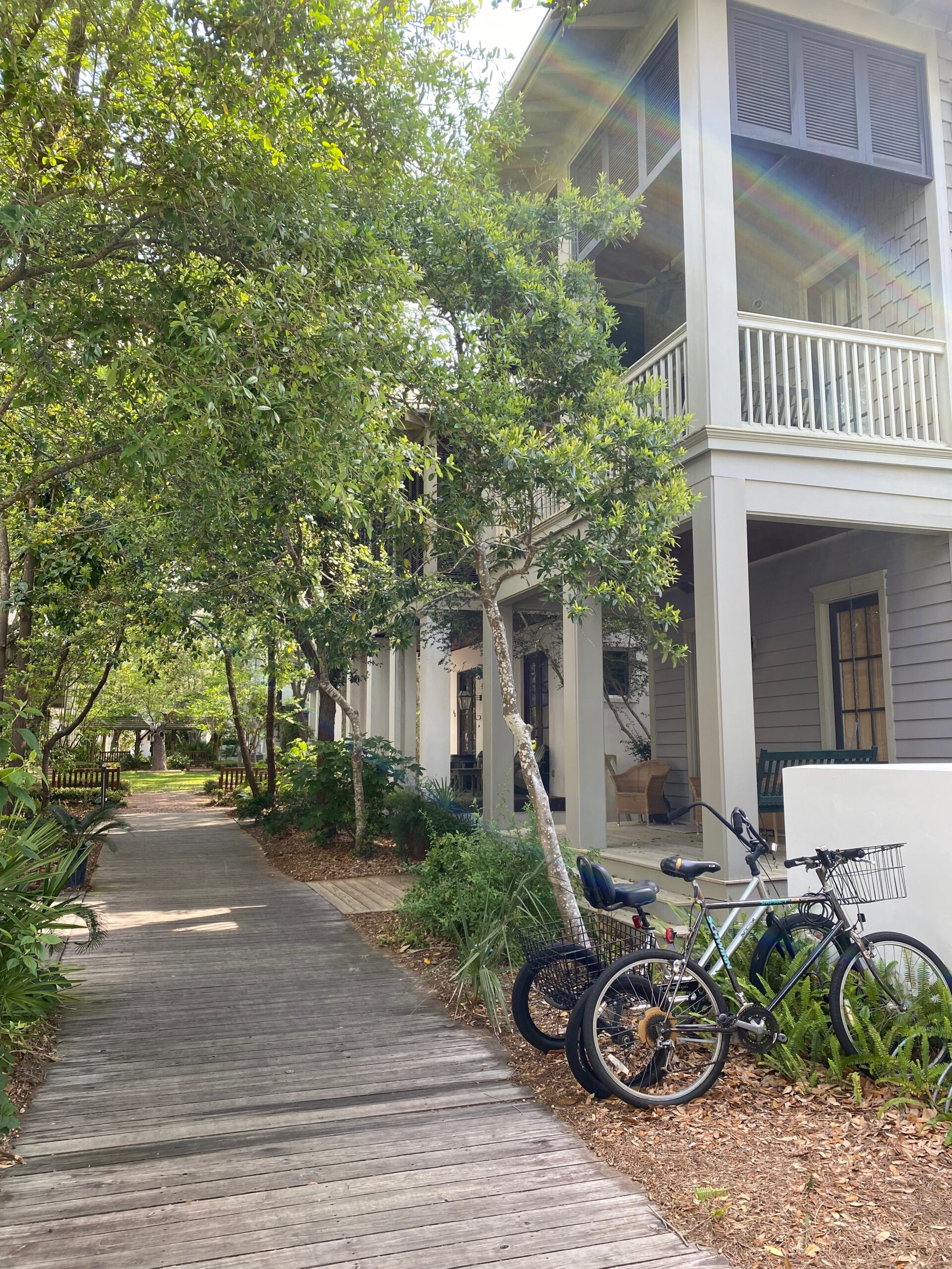 Bikes against home in Rosemary Beach, FL