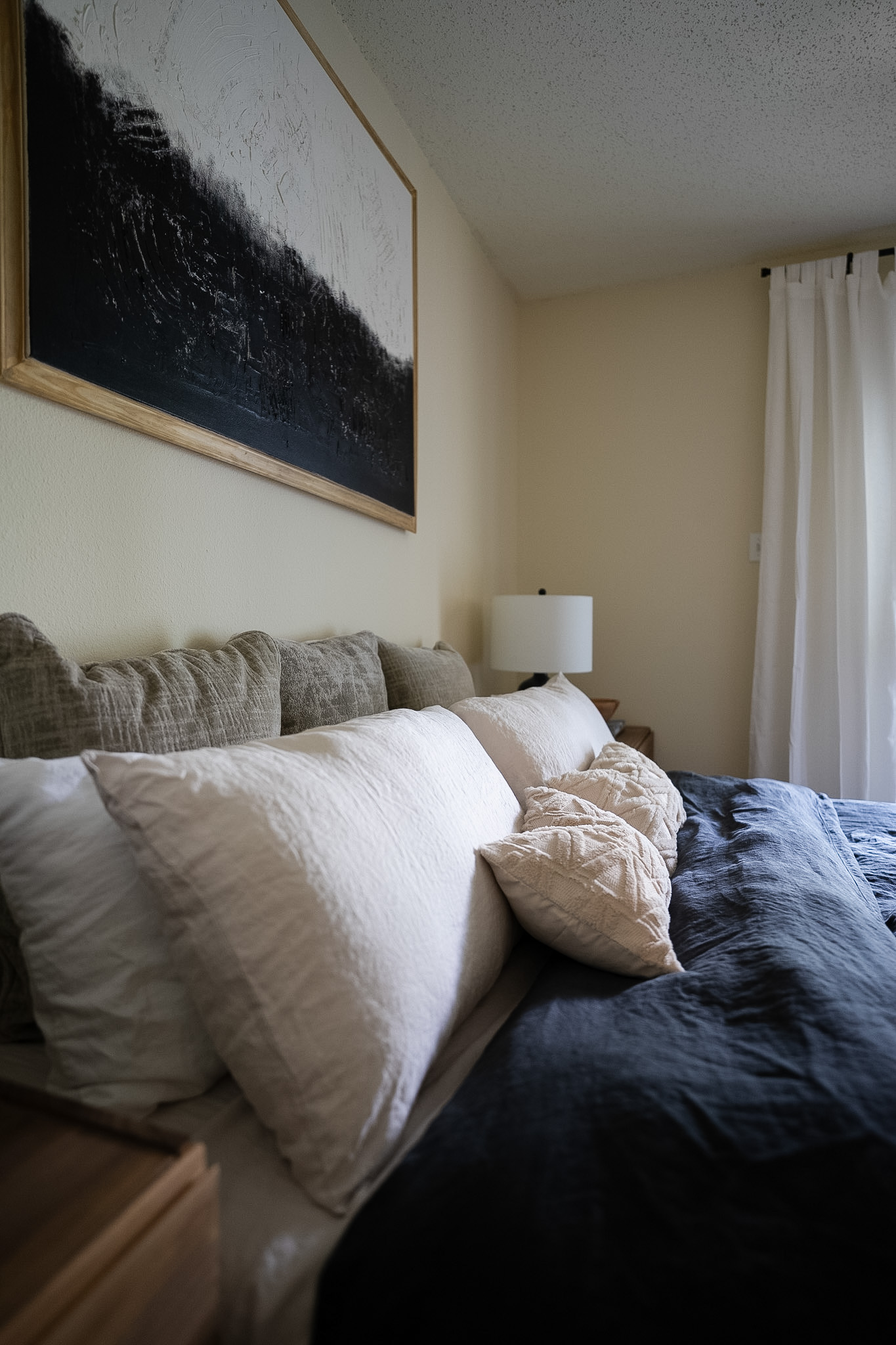 Bedroom With Linen Bedding - The RH Effect