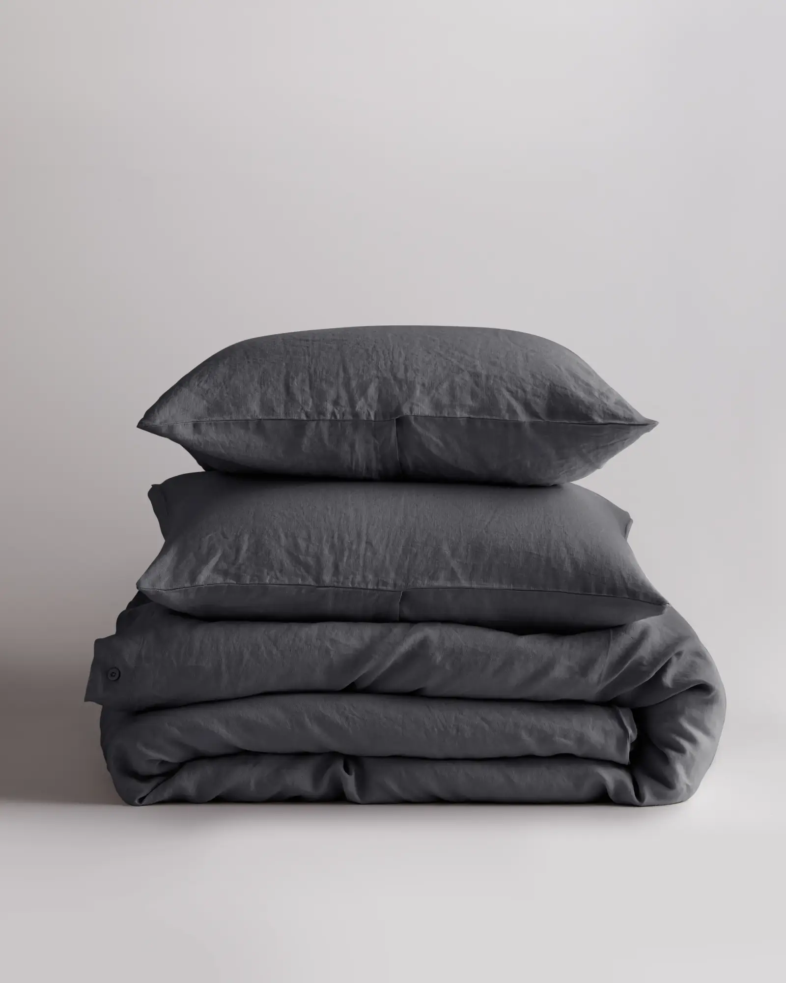 Quince Linen Duvet Set - Charcoal